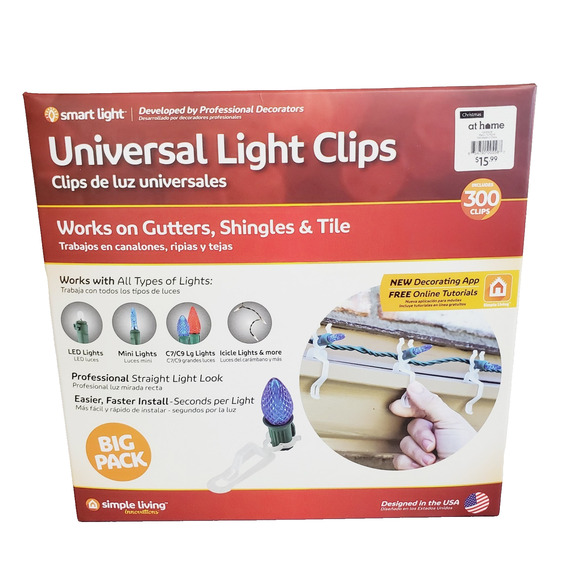 Simple Living Solutions 300 COUNT Universal Christmas Light Clip Smart Light New - Picture 1 of 7